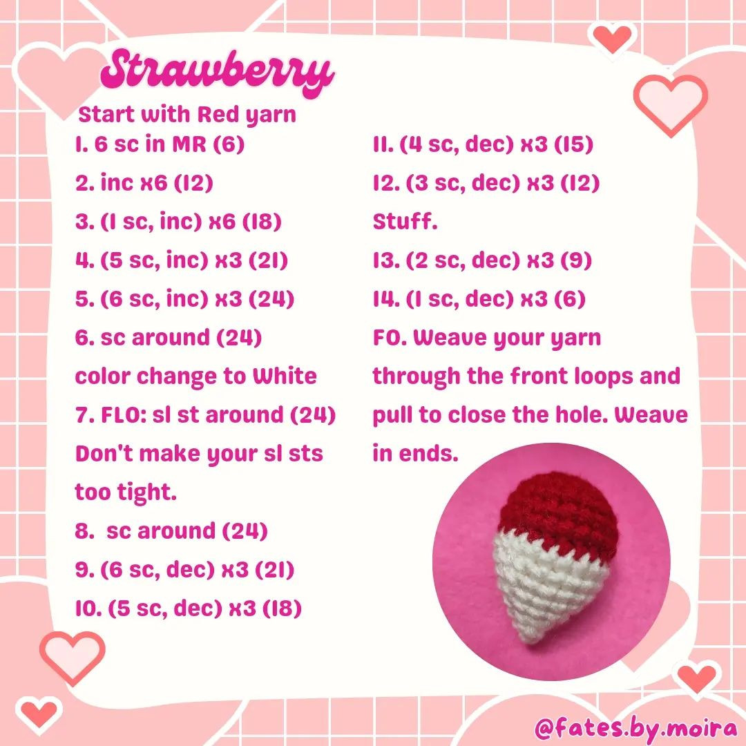 Free Crochet Pattern: Chocolate Strawberry Amigurumi Design
