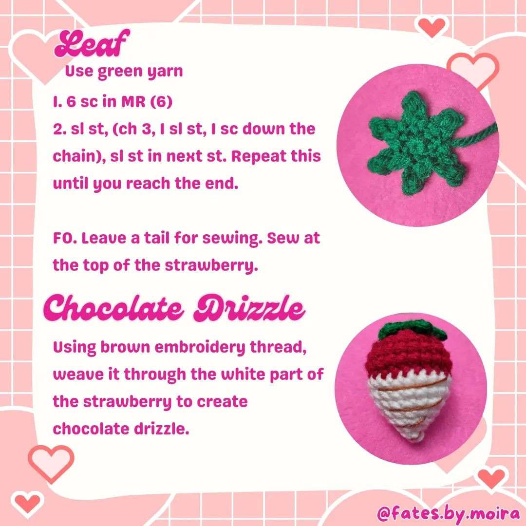 Free Crochet Pattern: Chocolate Strawberry Amigurumi Design