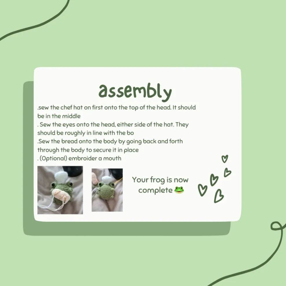 Free Crochet Pattern: Cute Bakery Frog Amigurumi