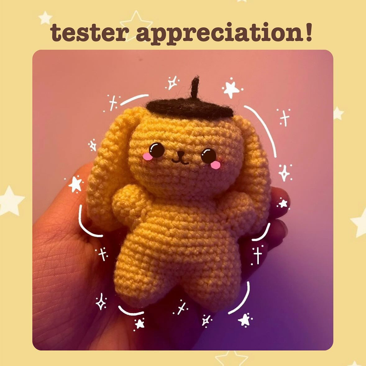 Free Crochet Pattern: Cute Yellow Amigurumi Plush Toy