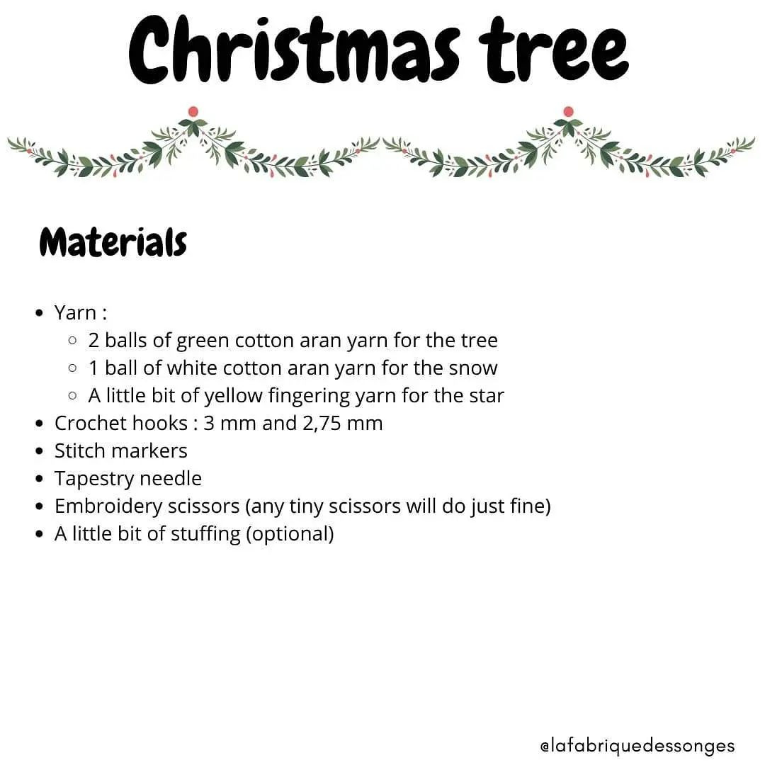 Free Crochet Pattern for a Christmas Tree Design
