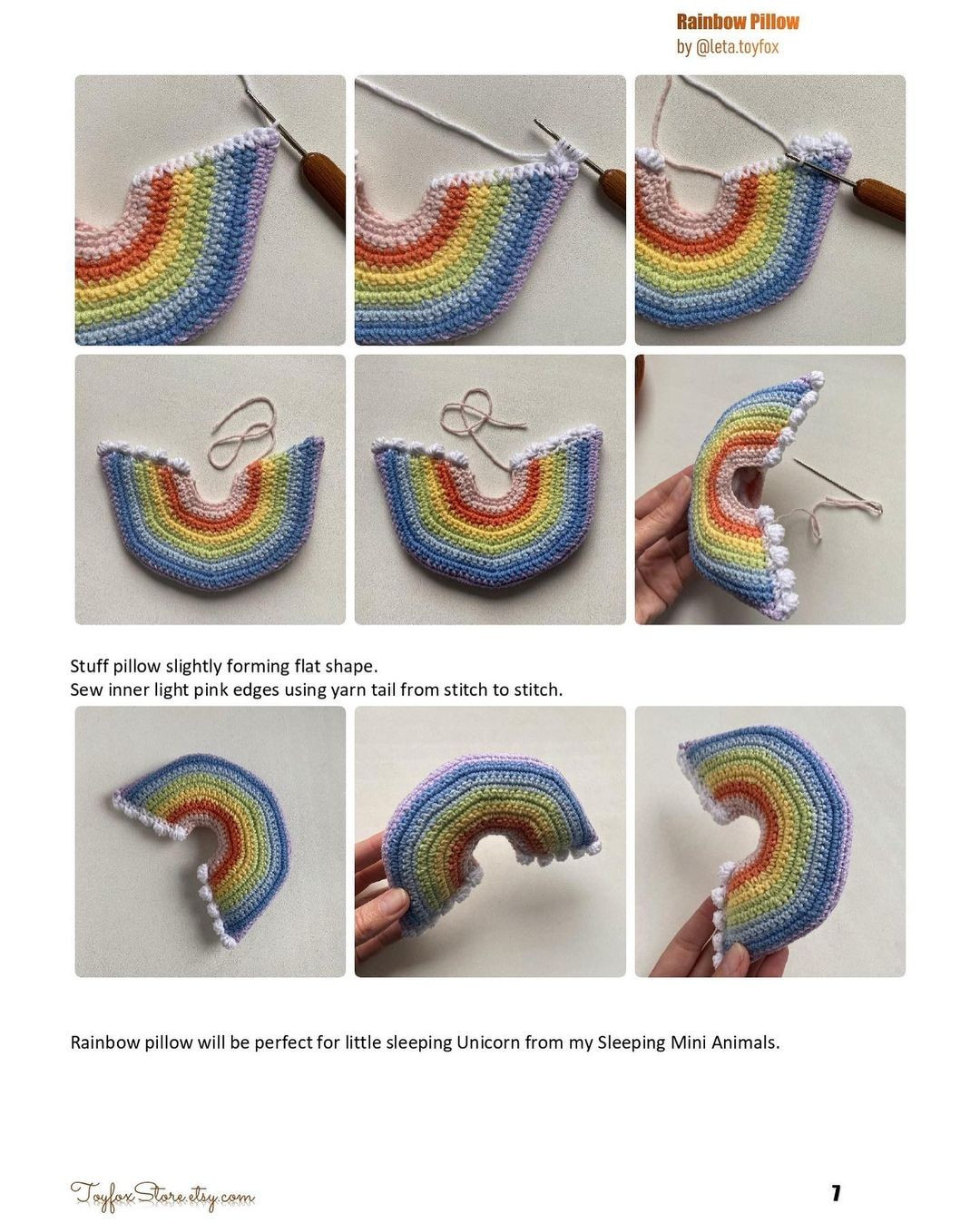 Free Crochet Pattern for a Colorful Rainbow Pillow
