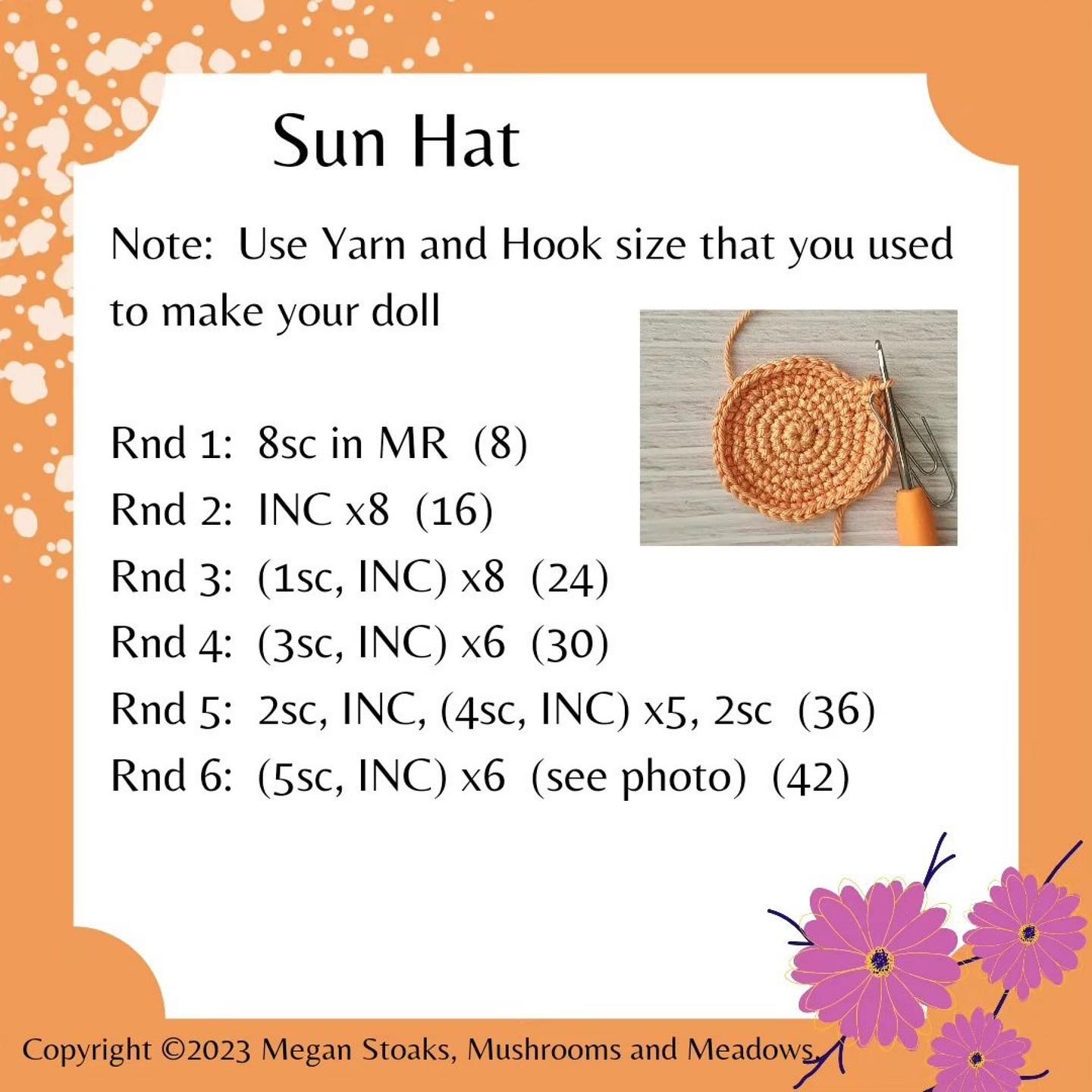 Free Crochet Pattern for a Cute Sun Hat