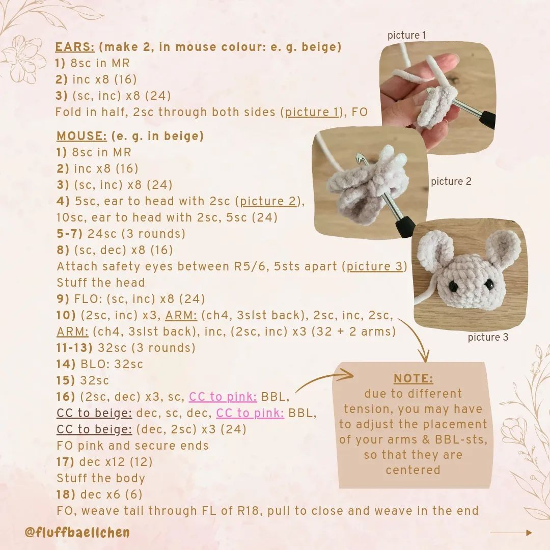 Free Crochet Pattern for Adorable Ballerina Mice