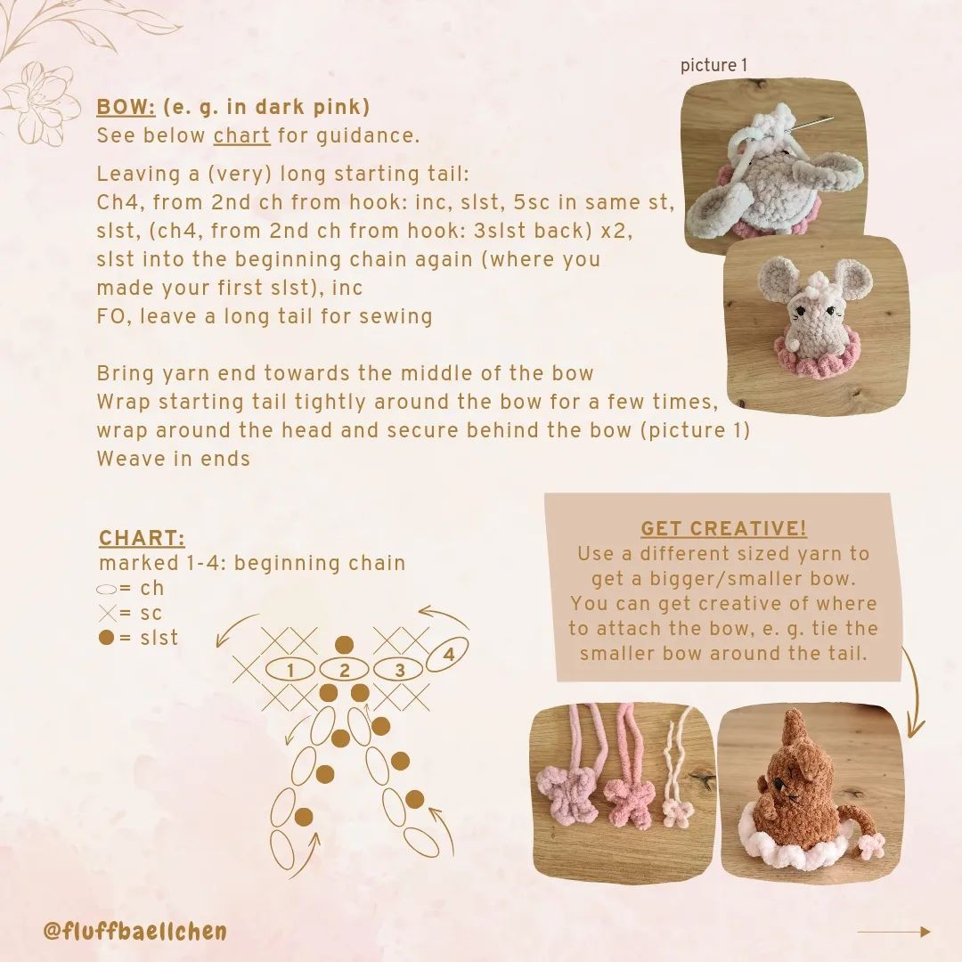 Free Crochet Pattern for Adorable Ballerina Mice
