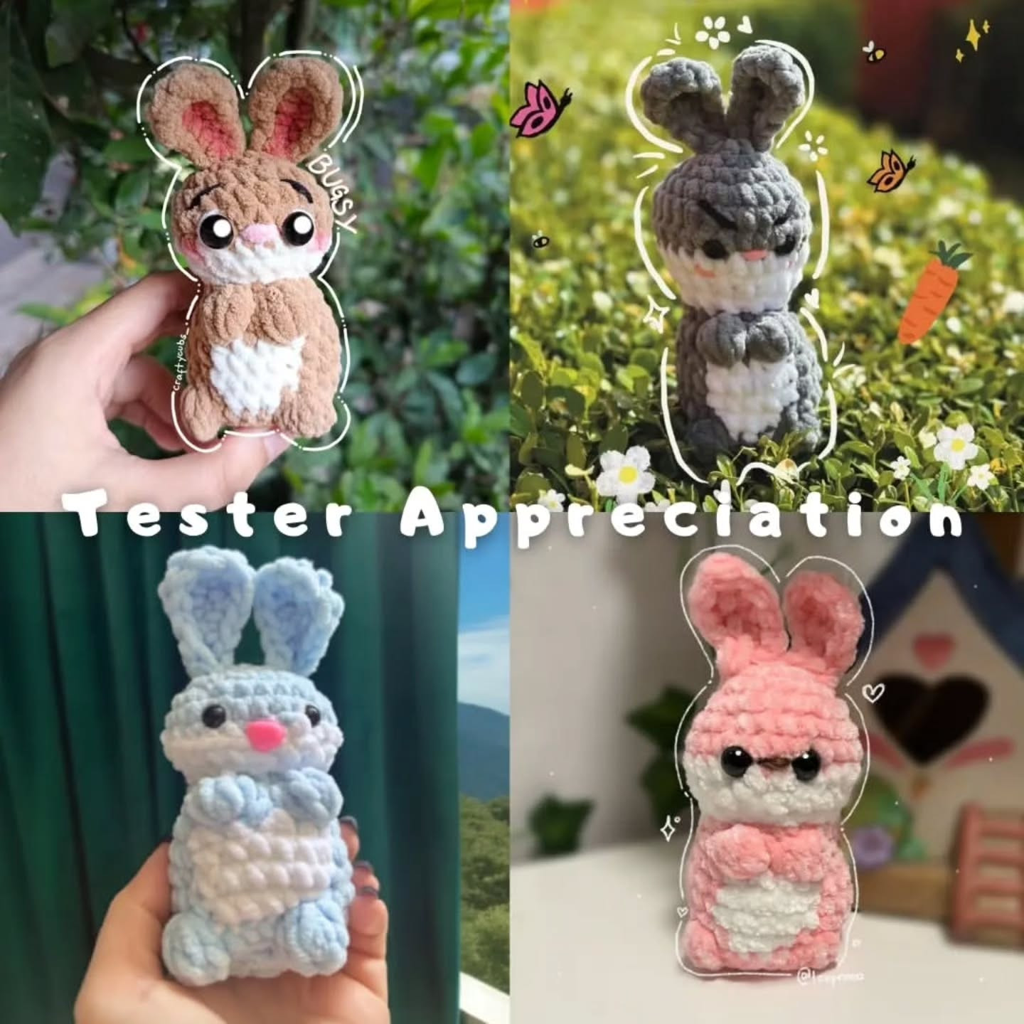 Free Crochet Pattern for Bugsy the Bunny Amigurumi