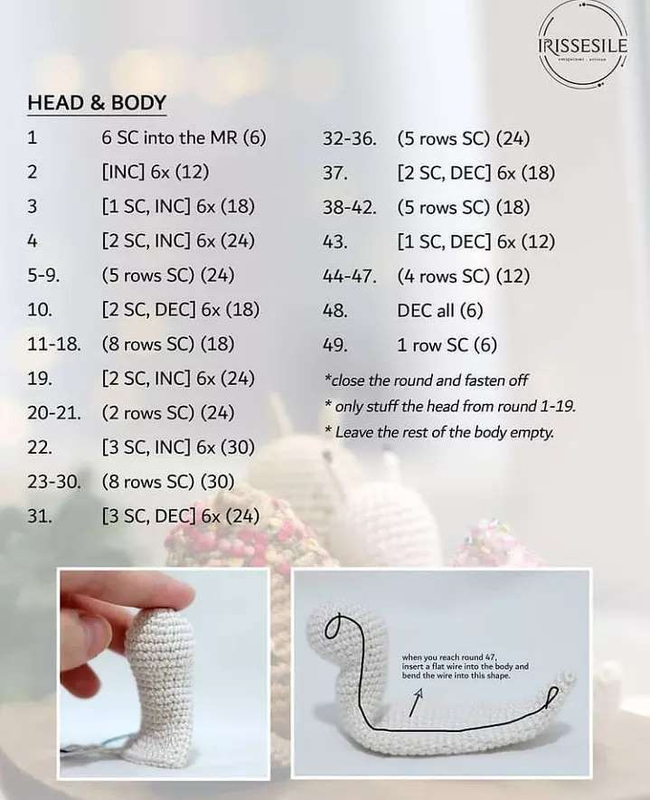 Free Crochet Pattern for Charming Snail Amigurumi