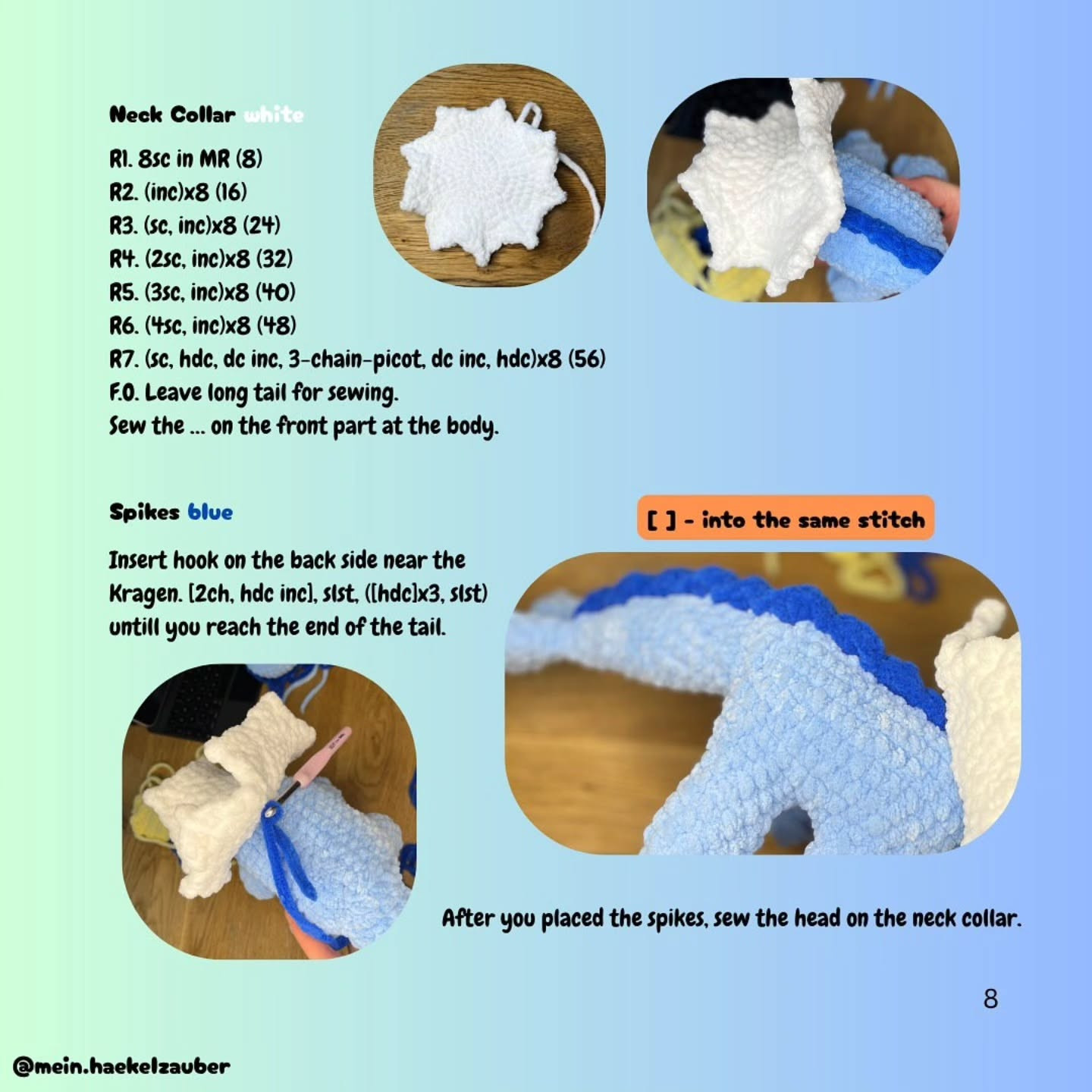Free Crochet Pattern for Cute Blue Creature Amigurumi