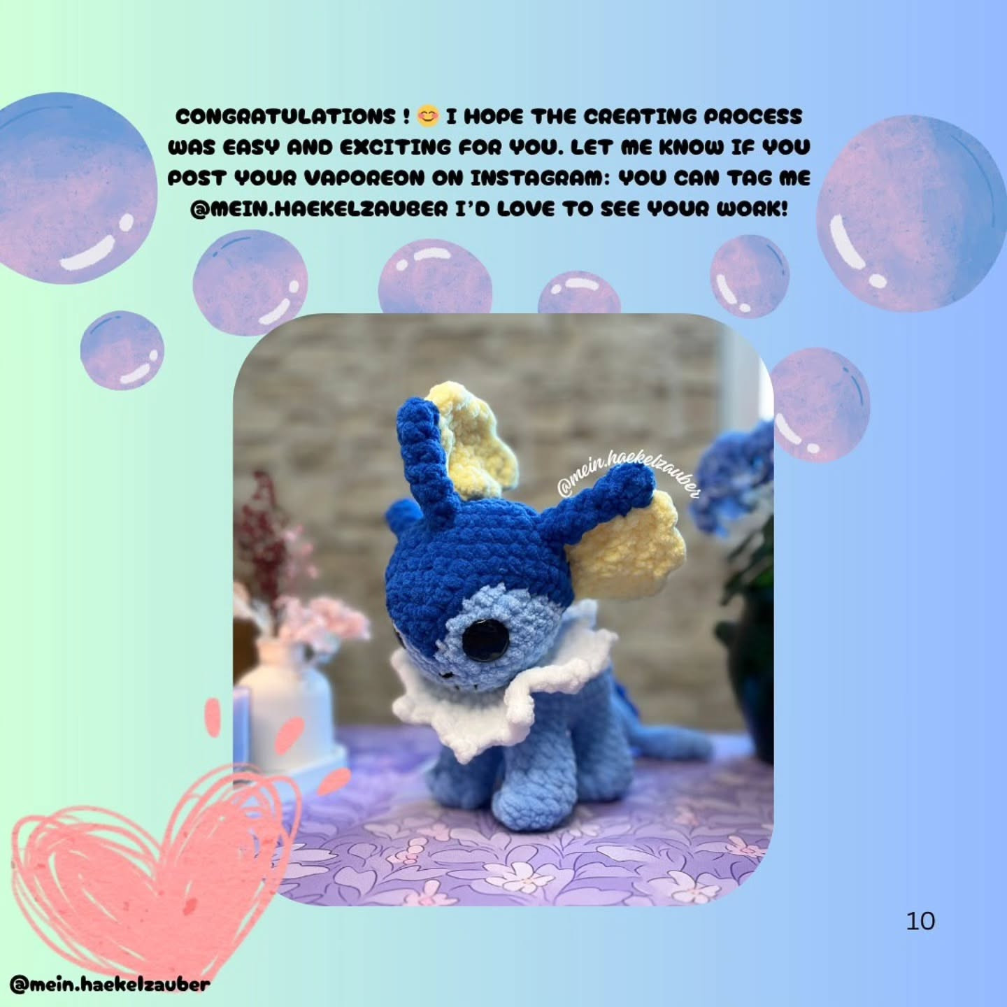 Free Crochet Pattern for Cute Blue Creature Amigurumi