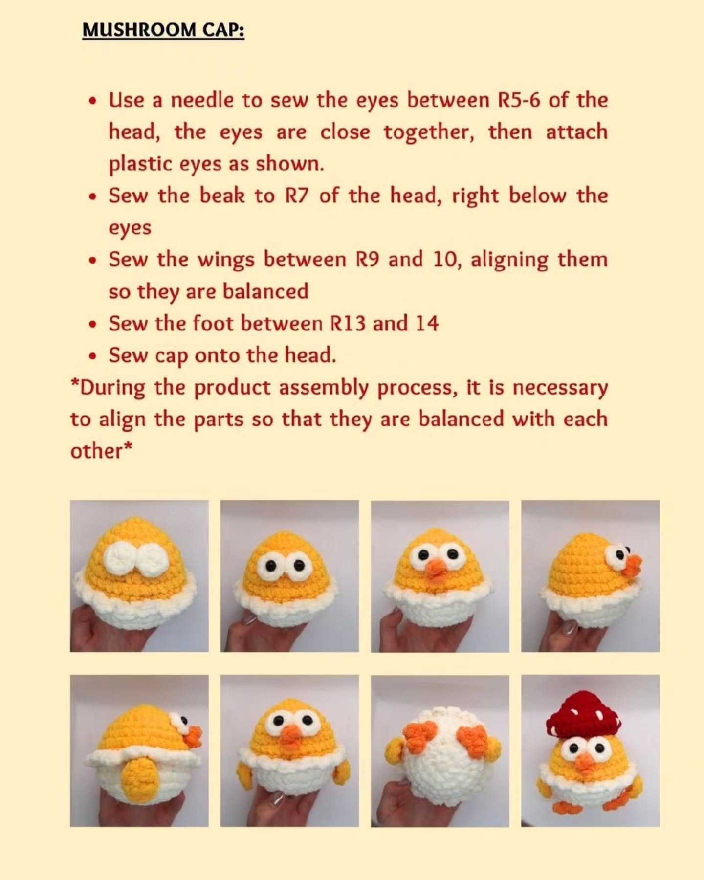 Free Crochet Pattern for Cute Chick with Berry Hat