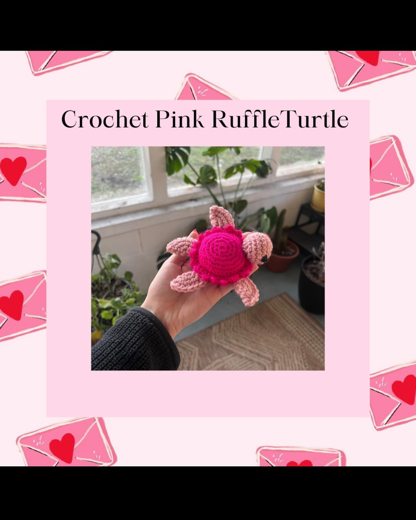 Free Crochet Pattern for Cute Pink Turtle Amigurumi