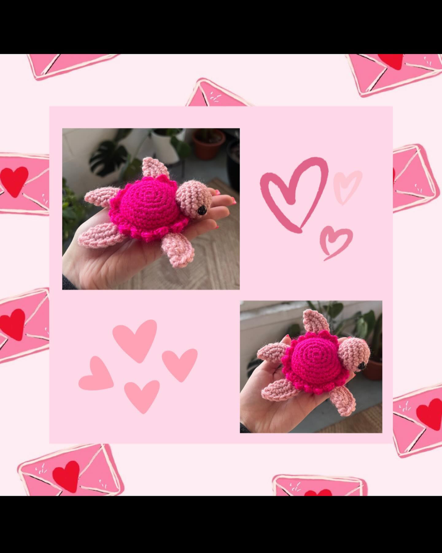 Free Crochet Pattern for Cute Pink Turtle Amigurumi