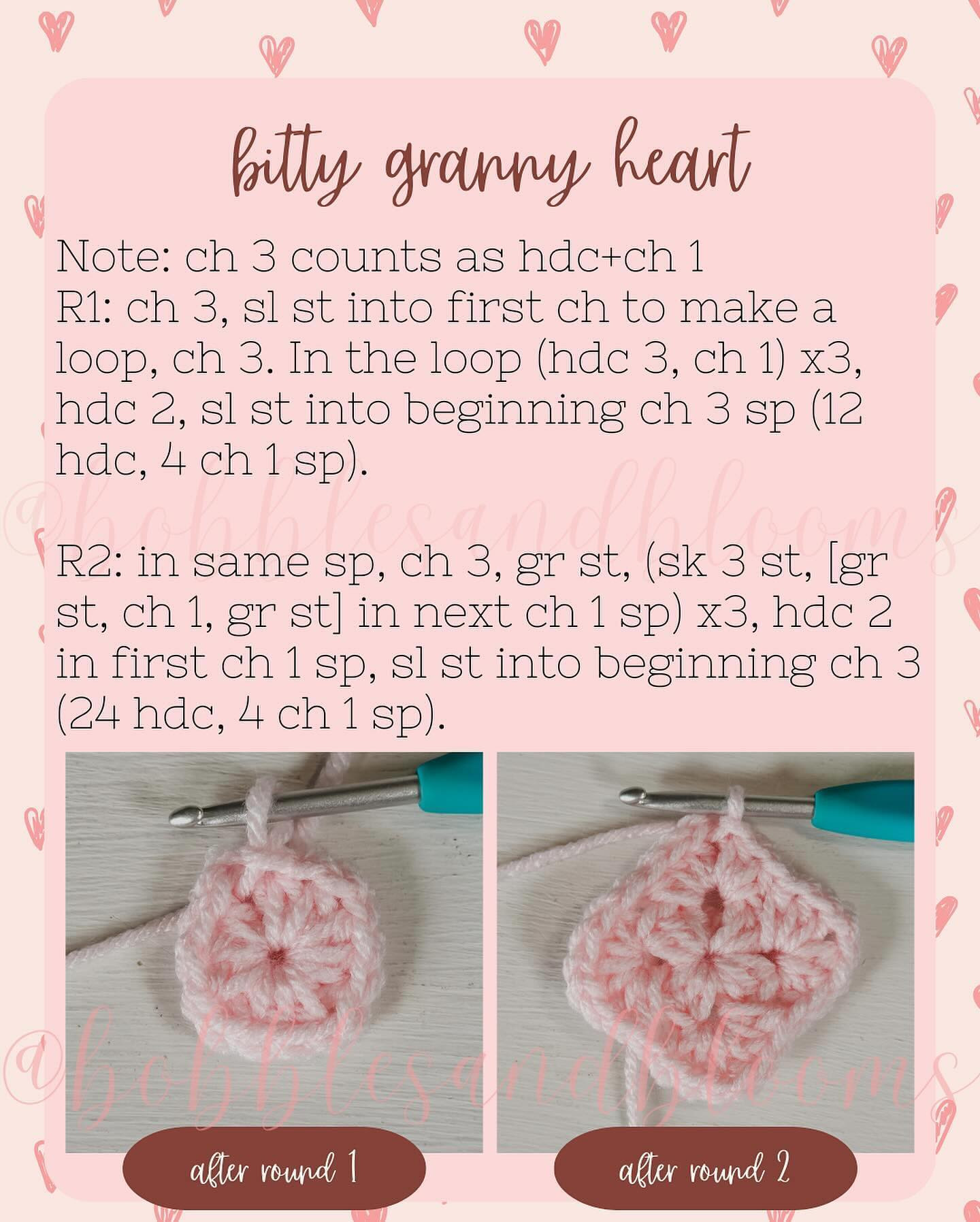 Free Crochet Pattern for Easy Granny Heart Motif
