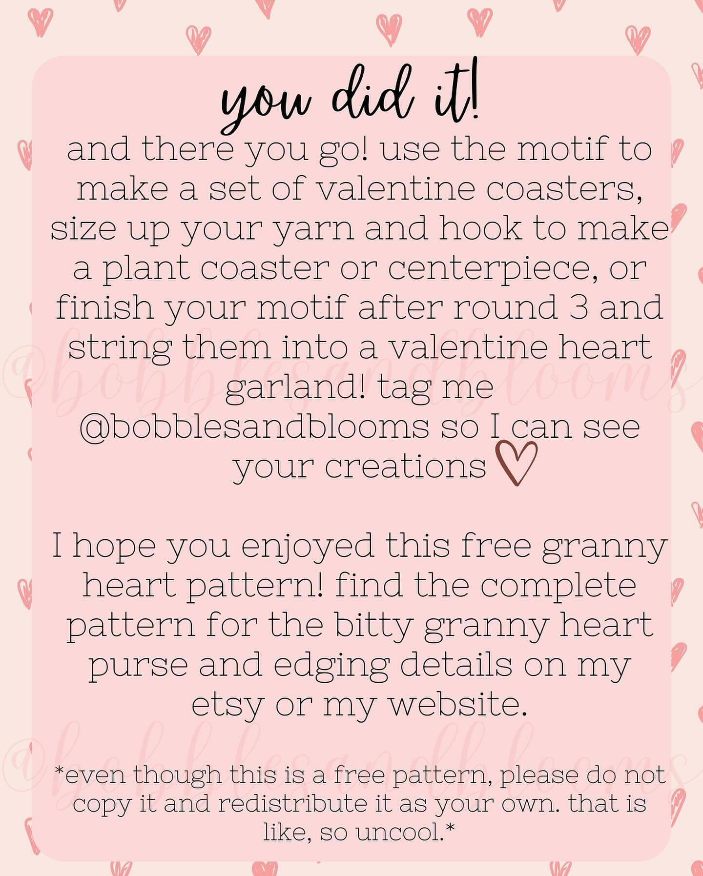 Free Crochet Pattern for Easy Granny Heart Motif