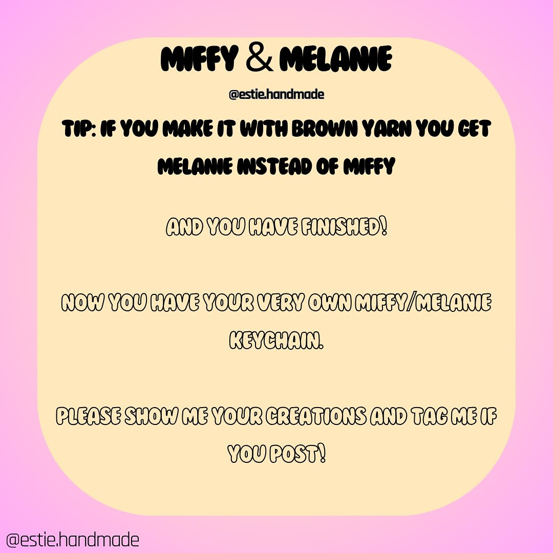 Free Crochet Pattern for Miffy Keychain
