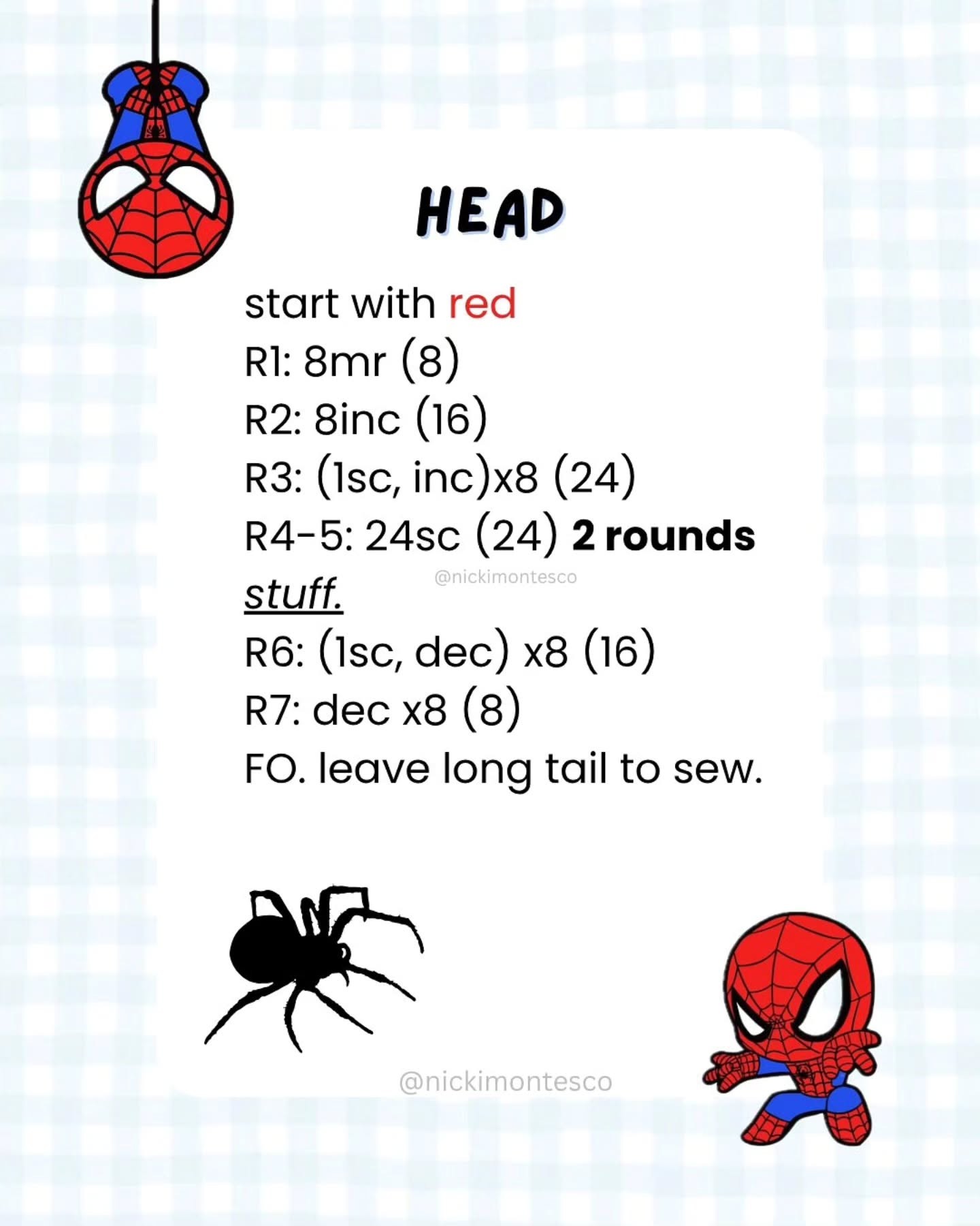 Free Crochet Pattern for Spidey Friend Amigurumi