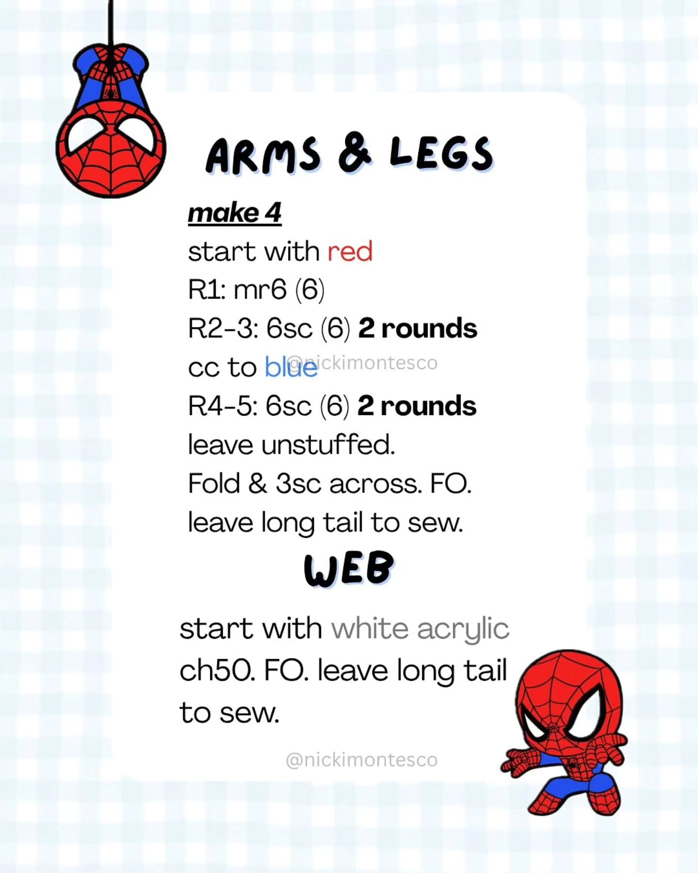 Free Crochet Pattern for Spidey Friend Amigurumi