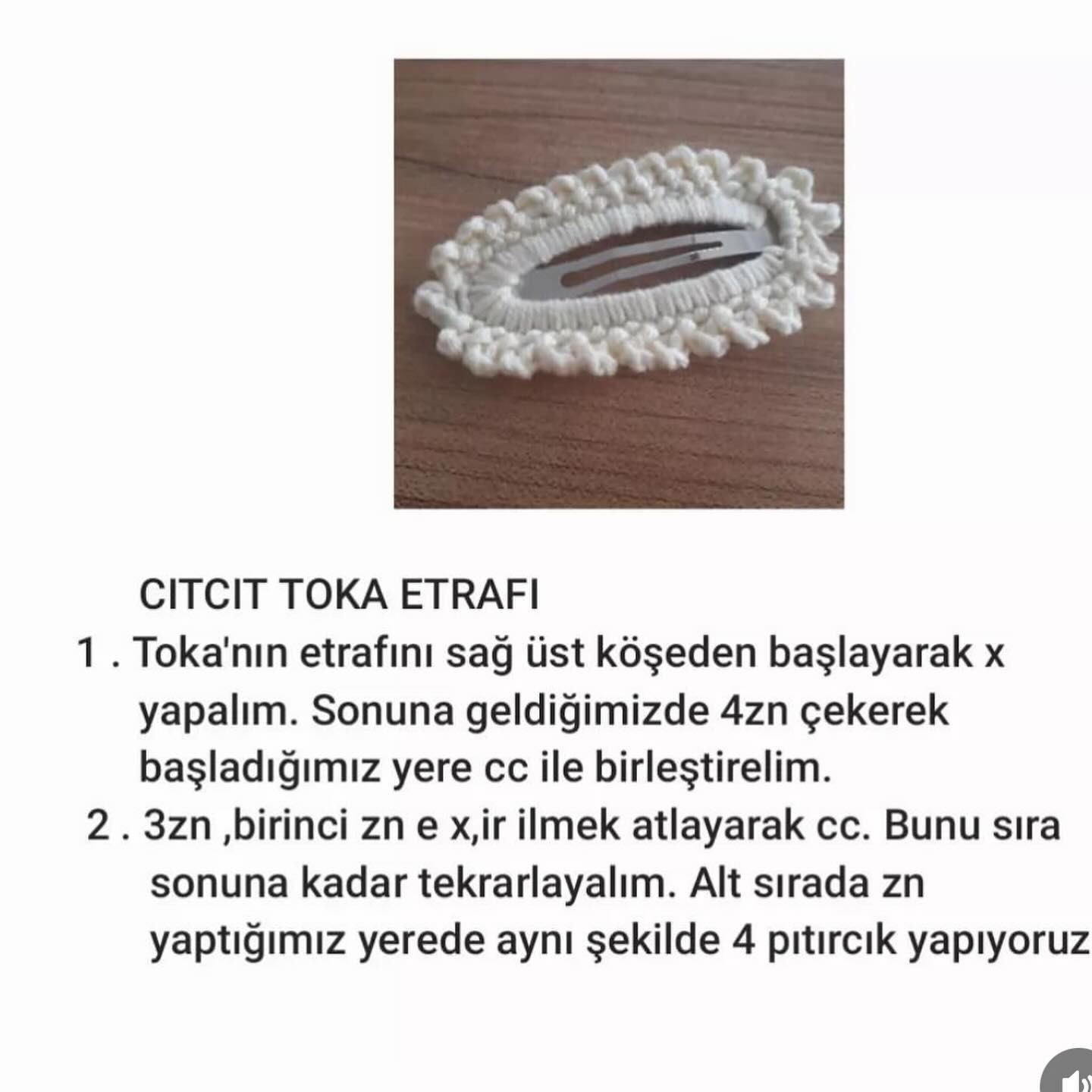 Gelincik Desenli Tığ İşi Saç Tokası Nasıl Yapılır