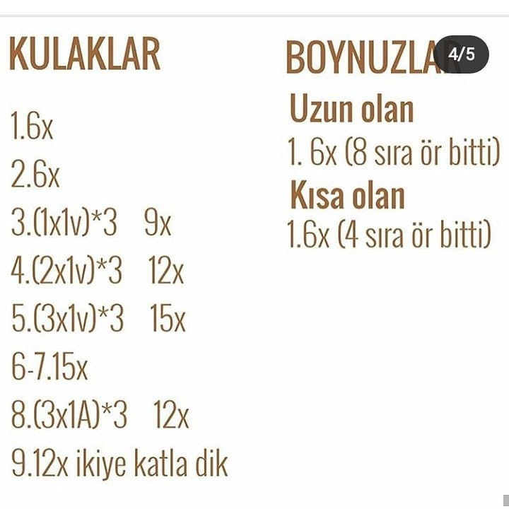 Geyik Çıngırak Yapımı İçin Adım Adım Móc Len Chart