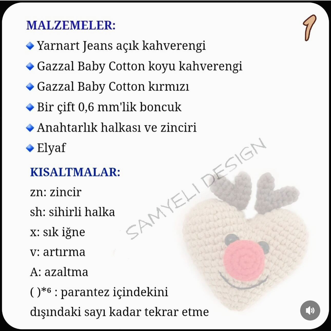 Geyik Temalı Kalp Anahtarlık Tarifi