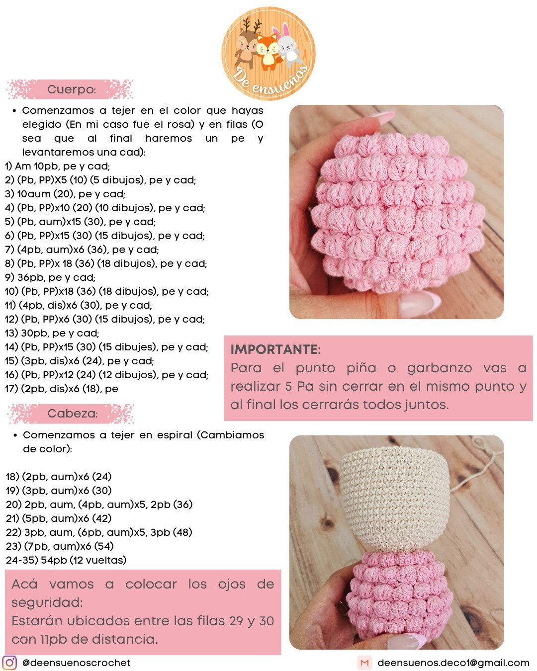 Guía para tejer el adorable amigurumi de oveja Lili, fácil y gratuito.