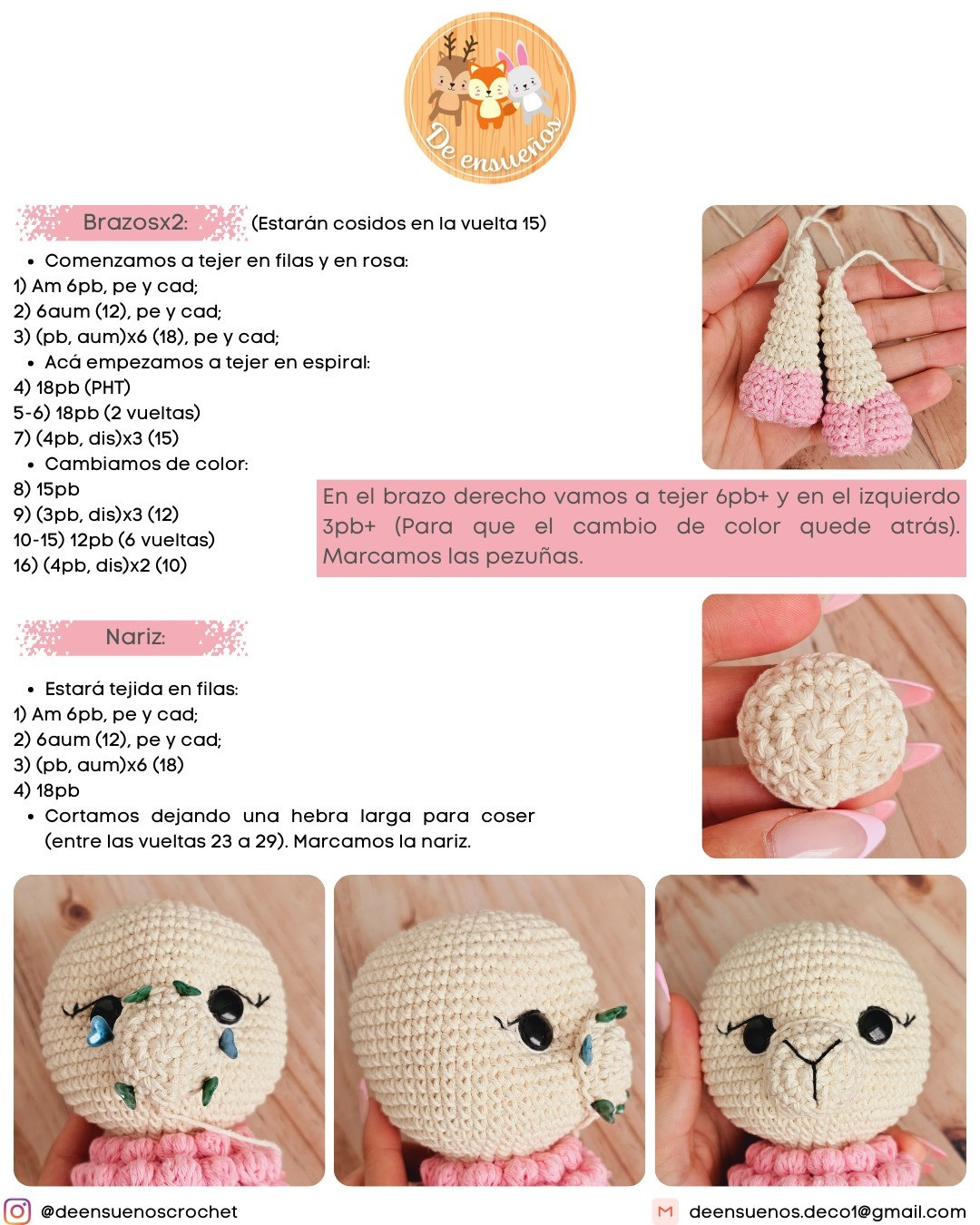 Guía para tejer el adorable amigurumi de oveja Lili, fácil y gratuito.