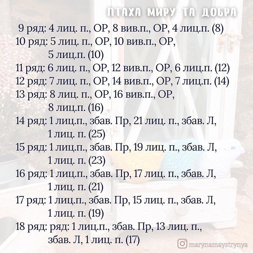 Изготовление вязанных птичек для украшения дома