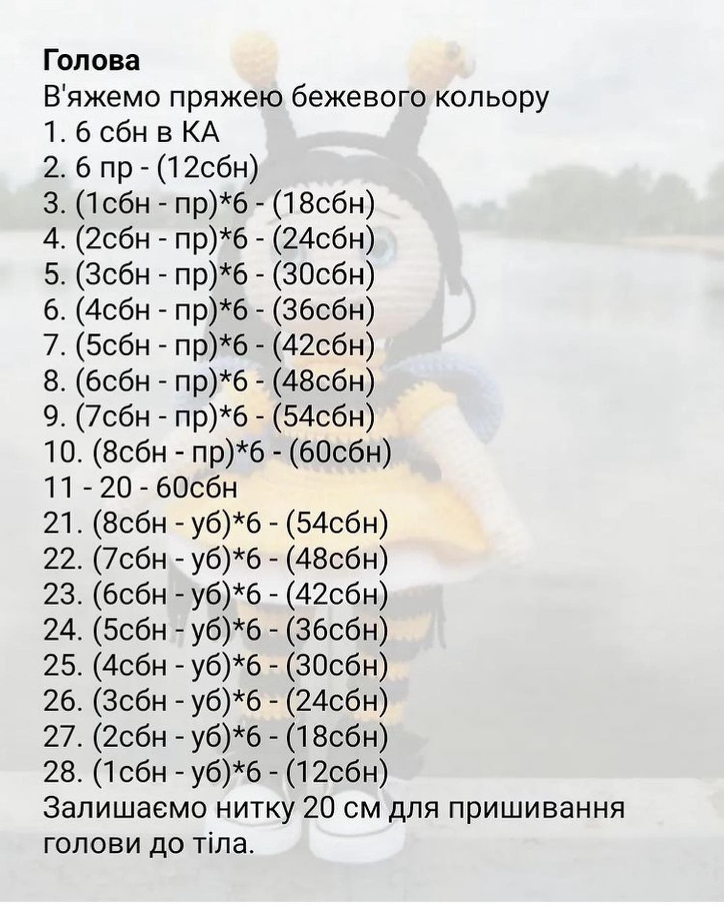Изготовление вязаной игрушки пчелы: пошаговая инструкция