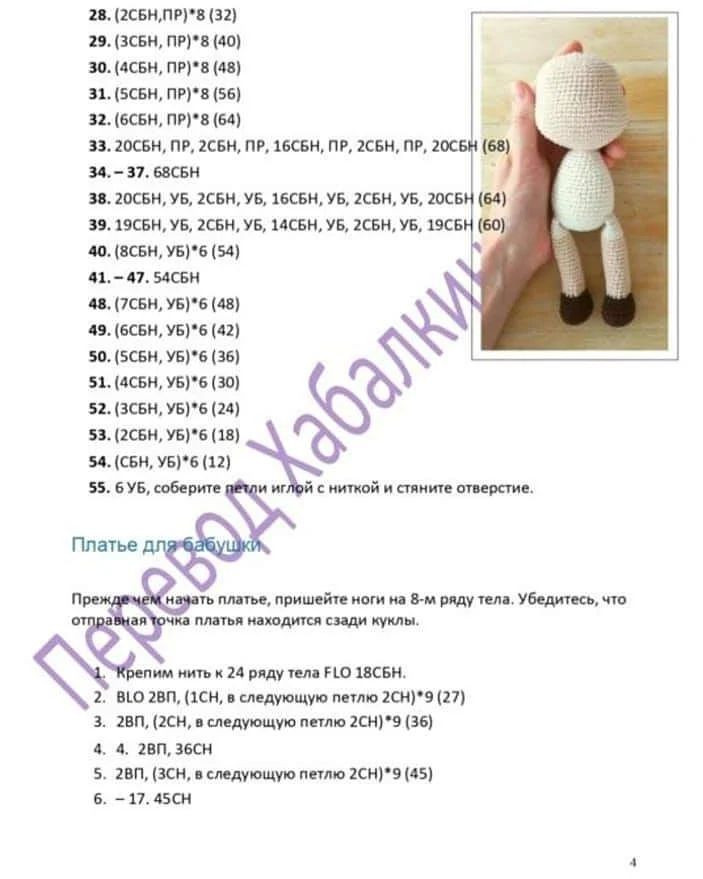 Изготовление вязаных кукол: схема для создания бабушки и дедушки