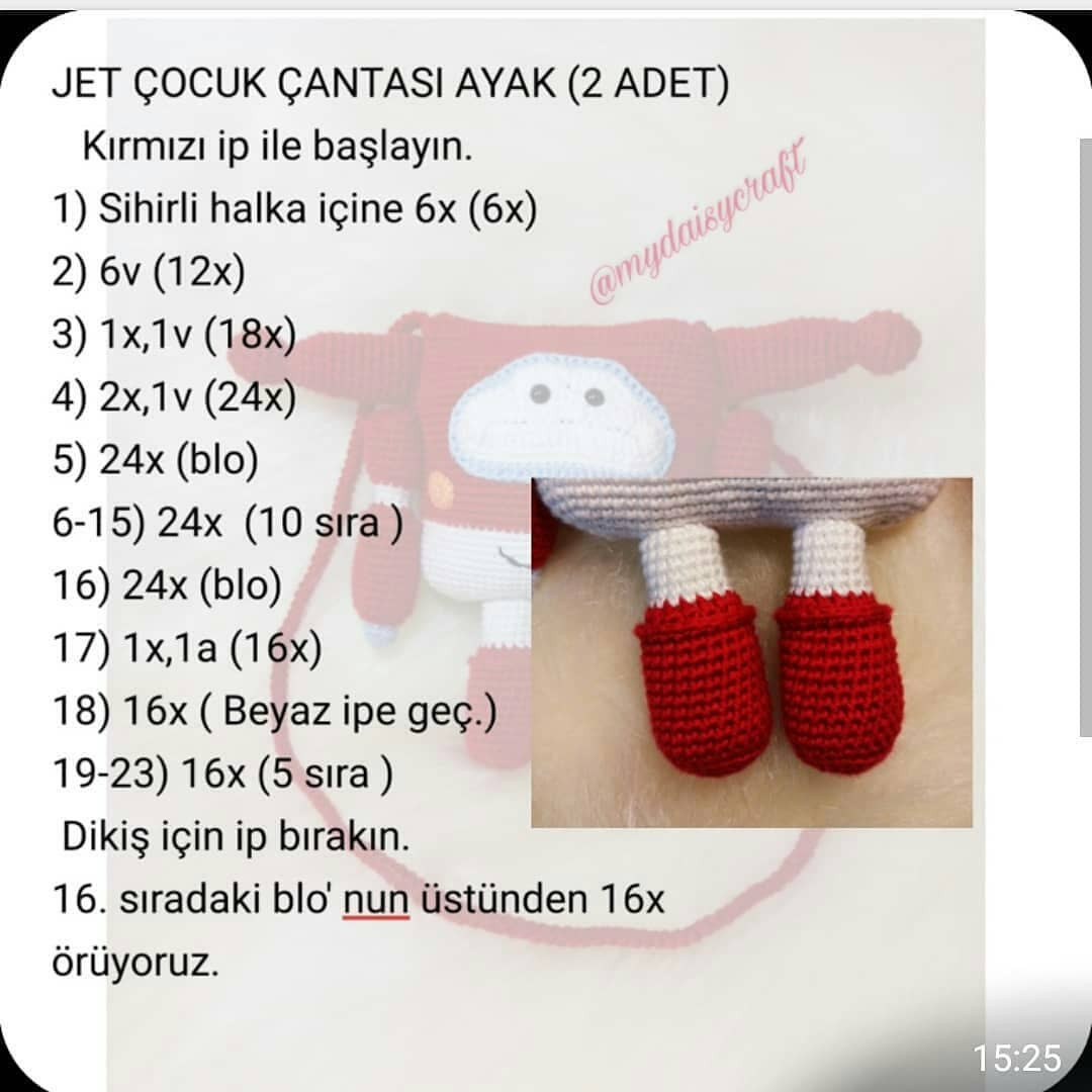 Jet Çocuk Çantası: Eğlenceli ve Renkli Tığ İşi Projesi