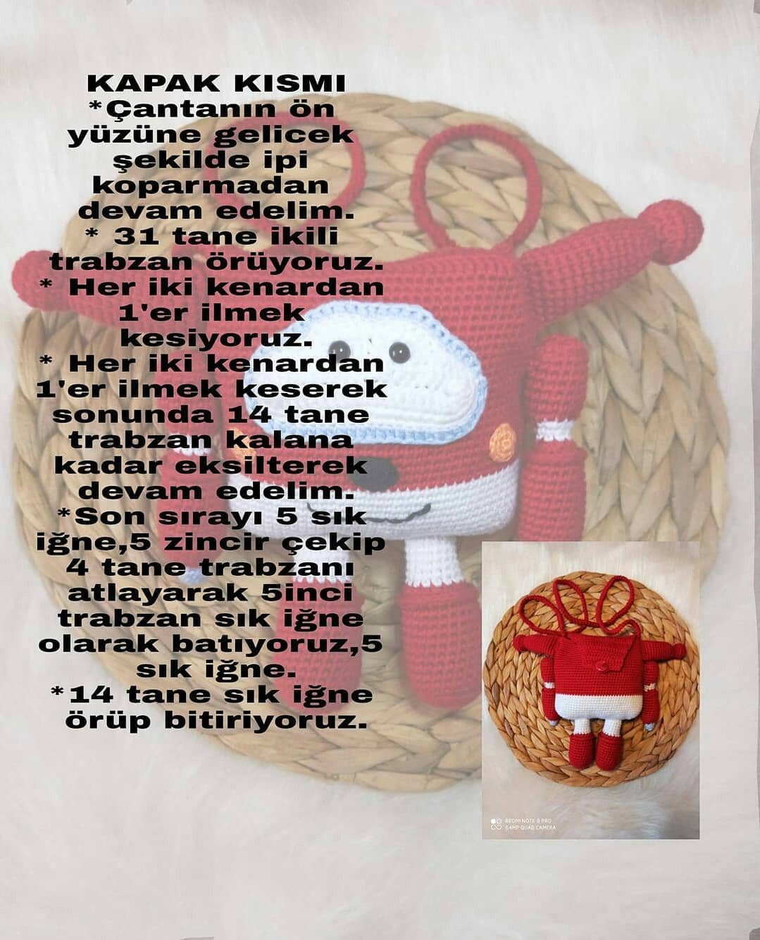 Jet Çocuk Çantası: Eğlenceli ve Renkli Tığ İşi Projesi