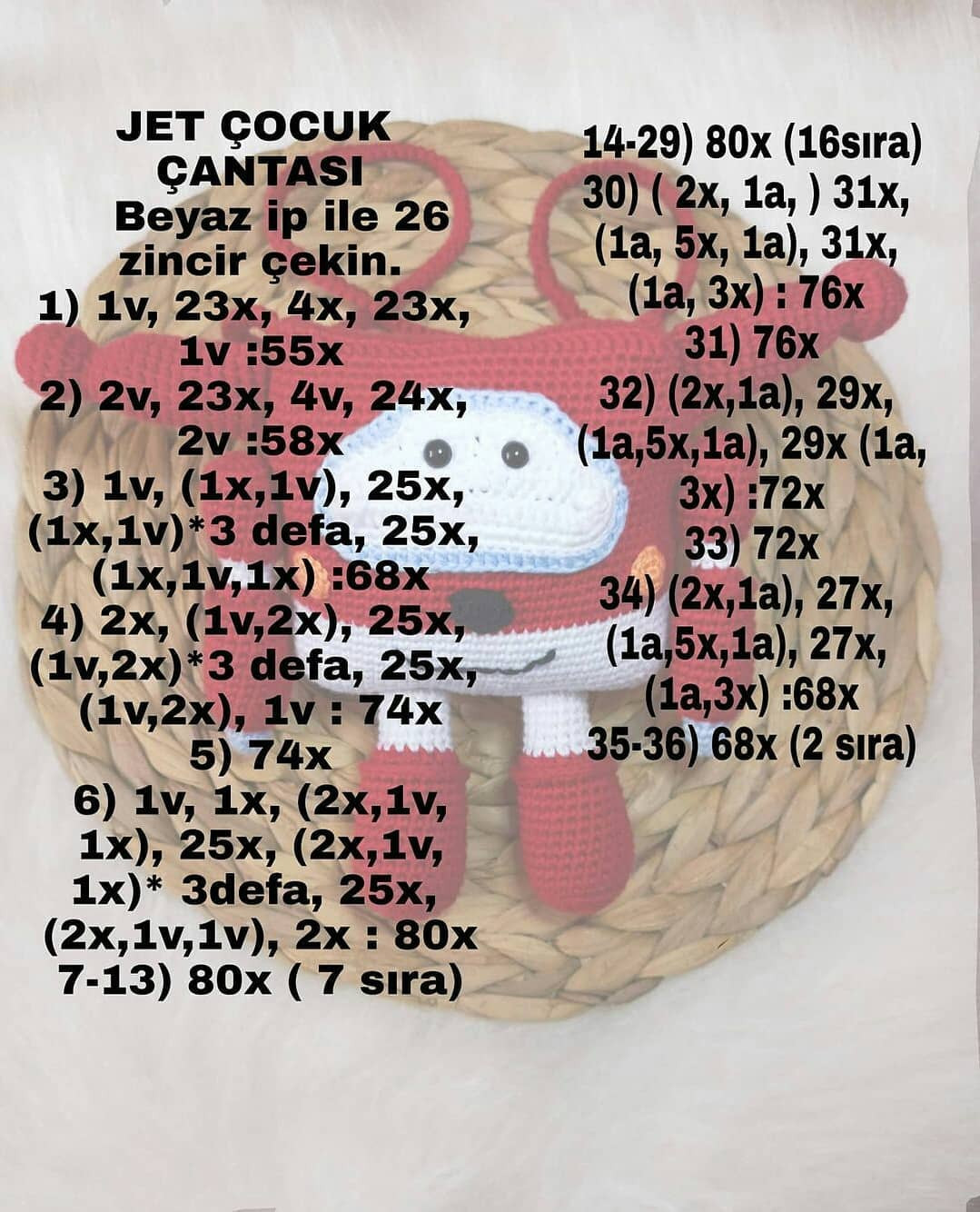 Jet Çocuk Çantası: Eğlenceli ve Renkli Tığ İşi Projesi
