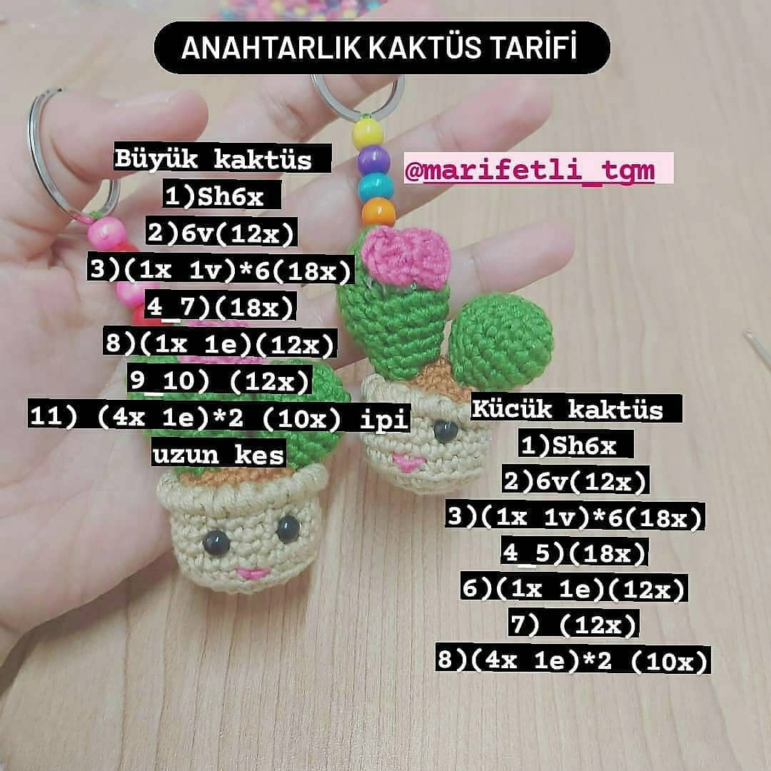 Kaktüs Anahtarlık Yapımı İçin Adım Adım Móc Len Kılavuzu
