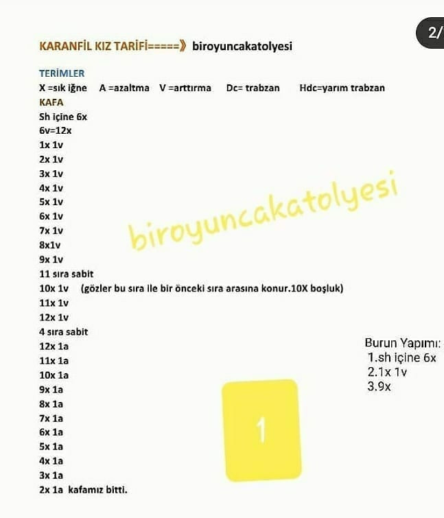Karanfil Kız Amigurumi Tarifi: Sevimli Bebek Yapımı İçin Detaylı Rehber