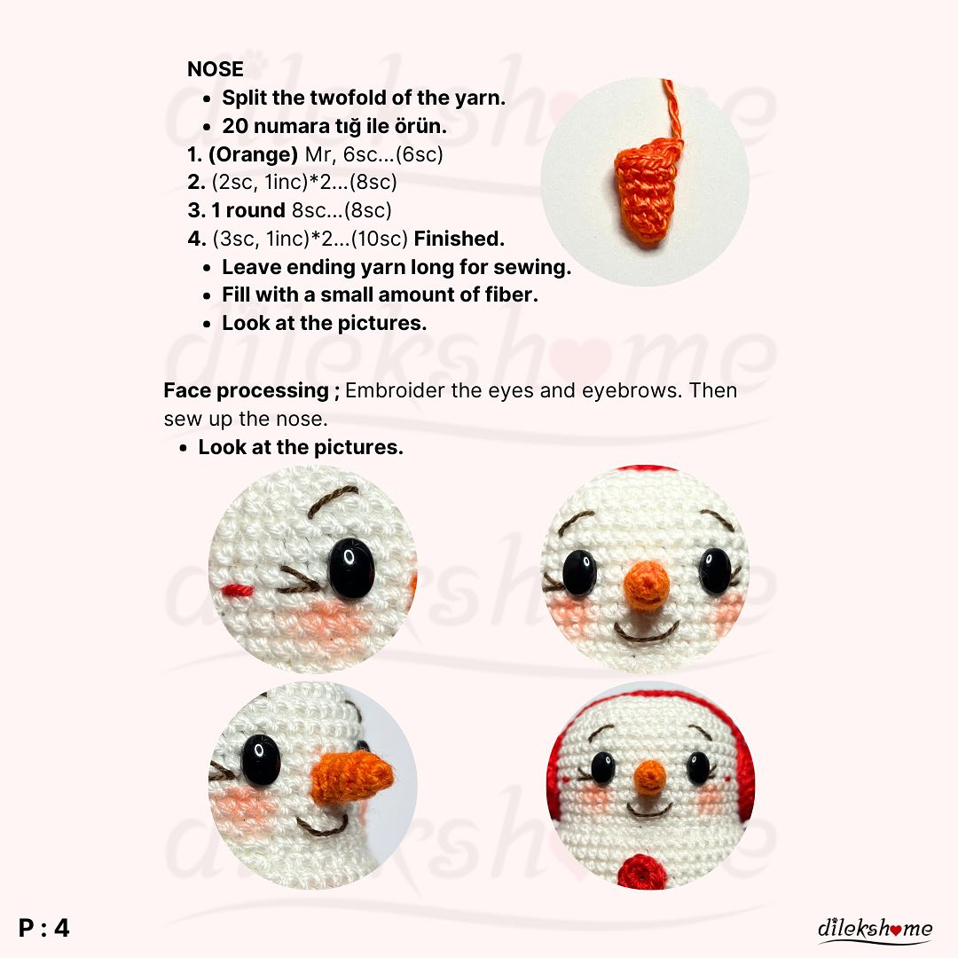 Kardan Adam Amigurumi: Ücretsiz Makarna Modeli İle Kış Keyfi