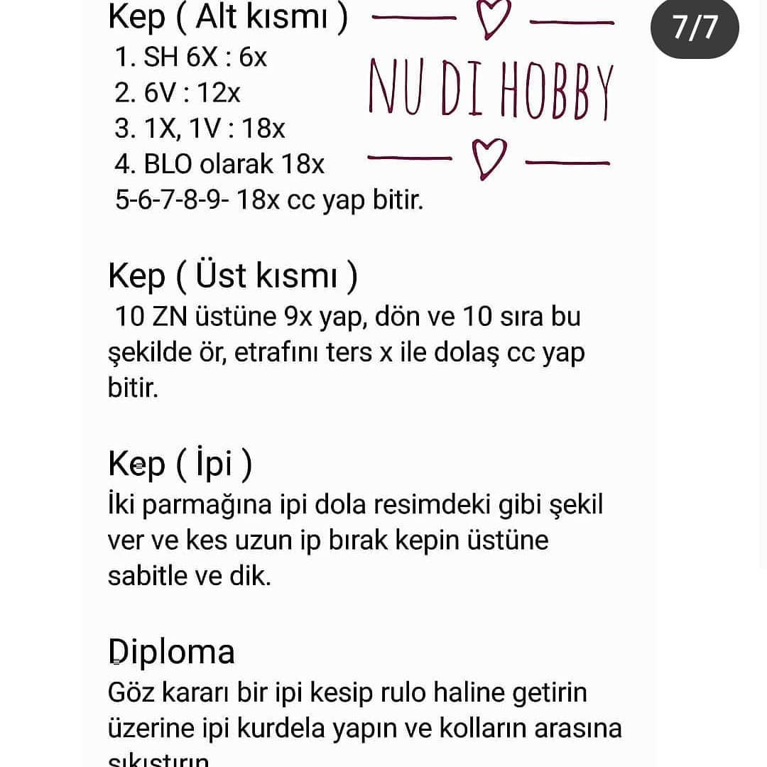 Kepli Kız Amigurumi Tarifi: Renkli ve Sevimli Oyuncak Yapımı