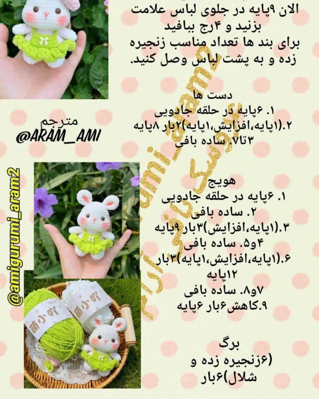 خرگوش سفید با لباس سبز زیبا
