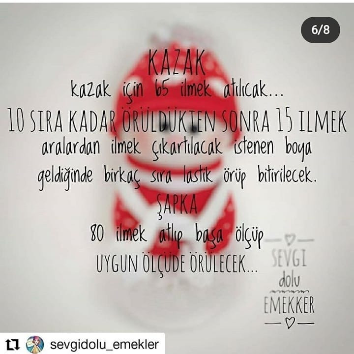 Kırmızı Şapkalı Amigurumi Bebek Yapım Şeması