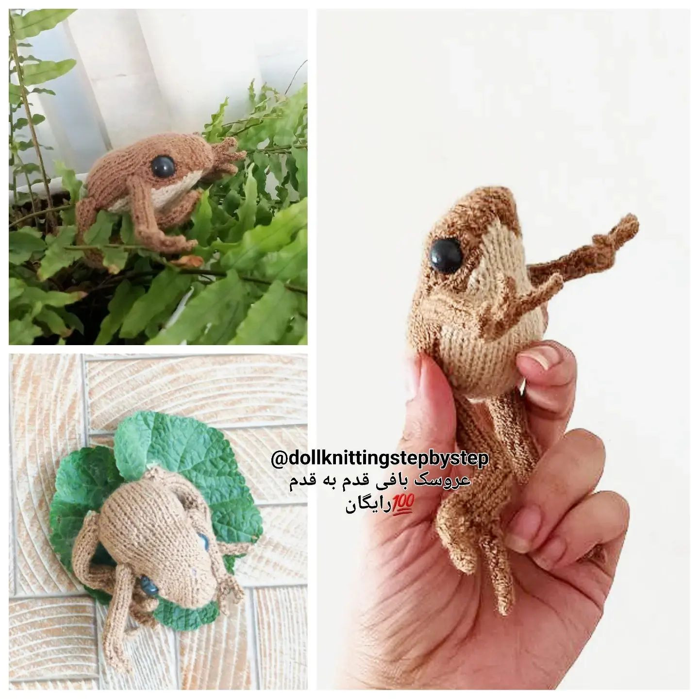 قورباغه قلاب‌بافی جذاب برای دکوراسیون