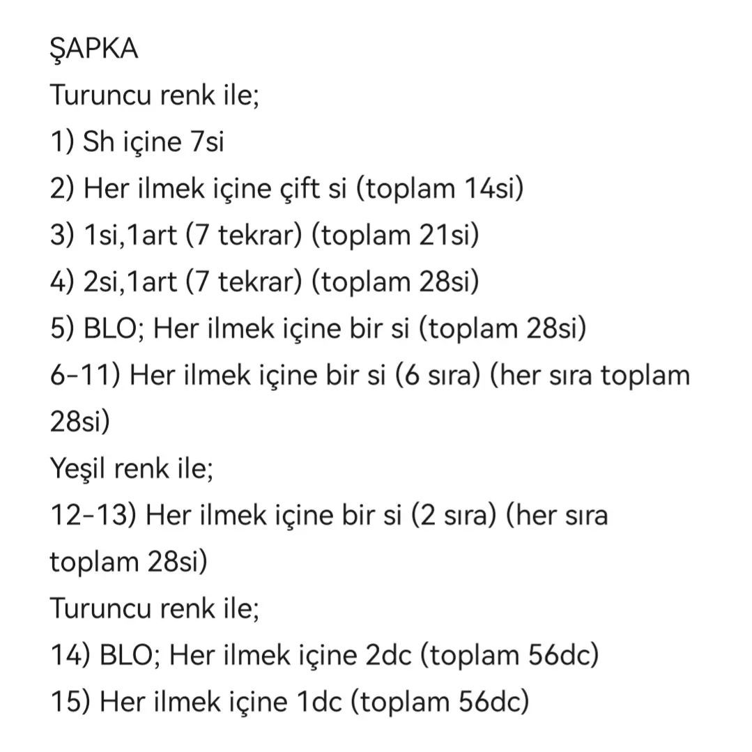 Korkuluk Anahtarlık İçin Ücretsiz Amigurumi Deseni