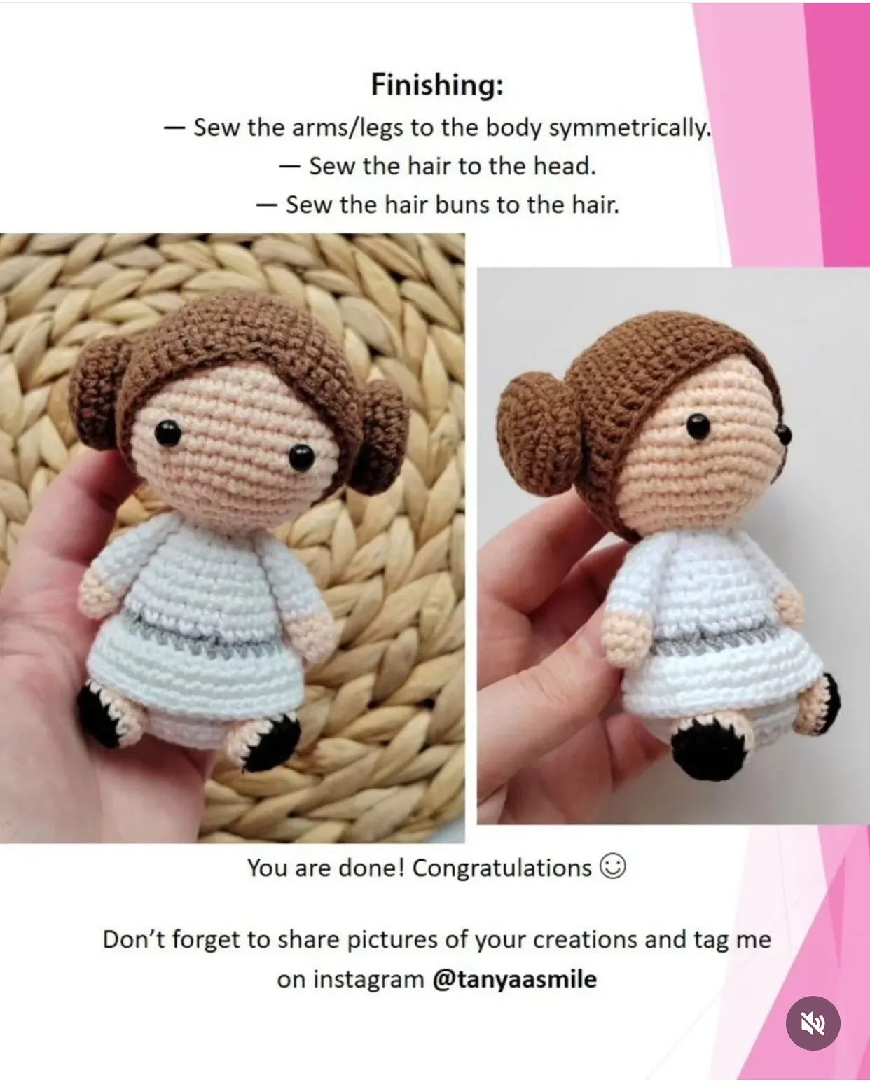 "Küçük Leia: Ücretsiz Amigurumi Örgü Tarifi"