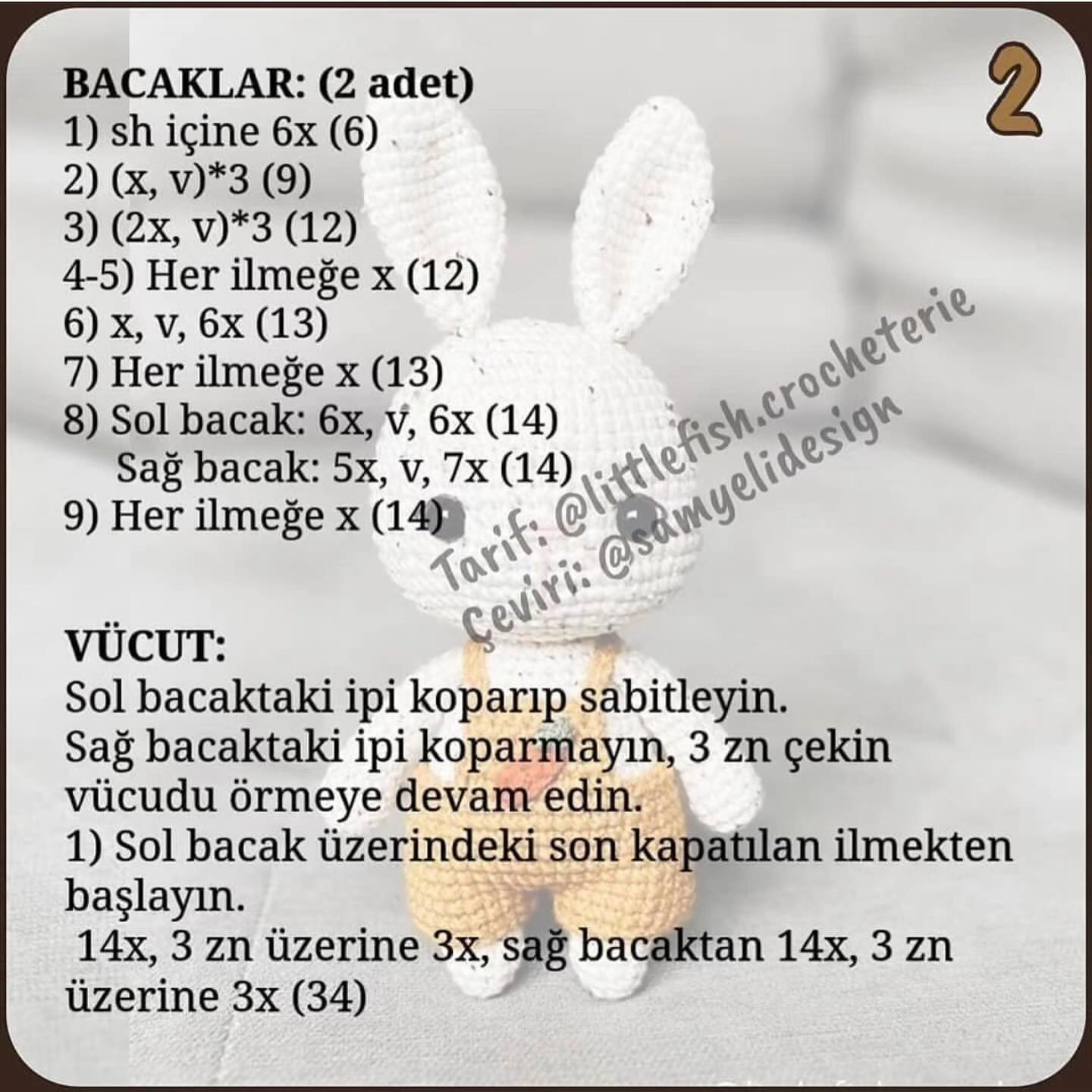 Küçük Tavşan FINDIK Amigurumi Tarifi: Ücretsiz ve Kolay Yapım