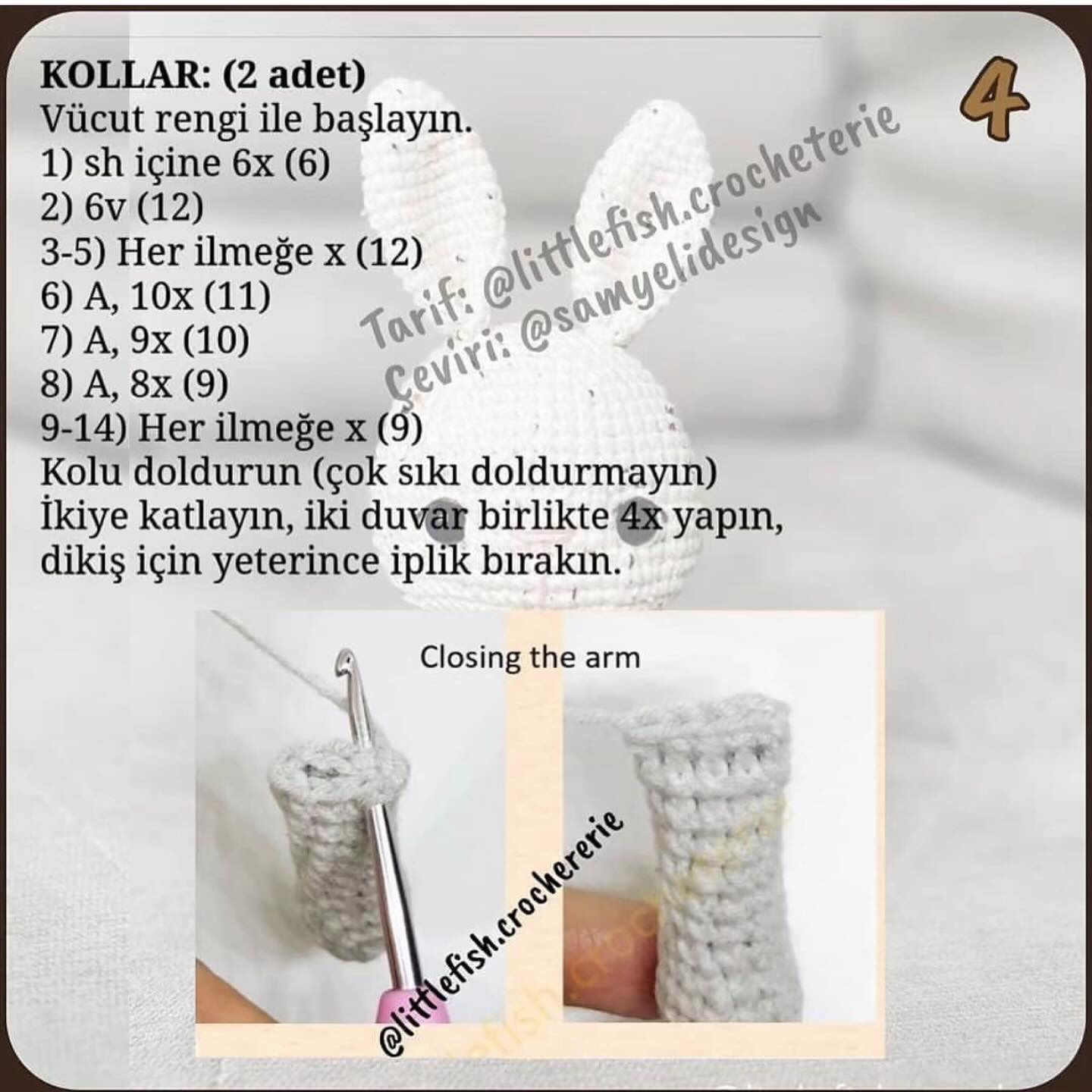 Küçük Tavşan FINDIK Amigurumi Tarifi: Ücretsiz ve Kolay Yapım