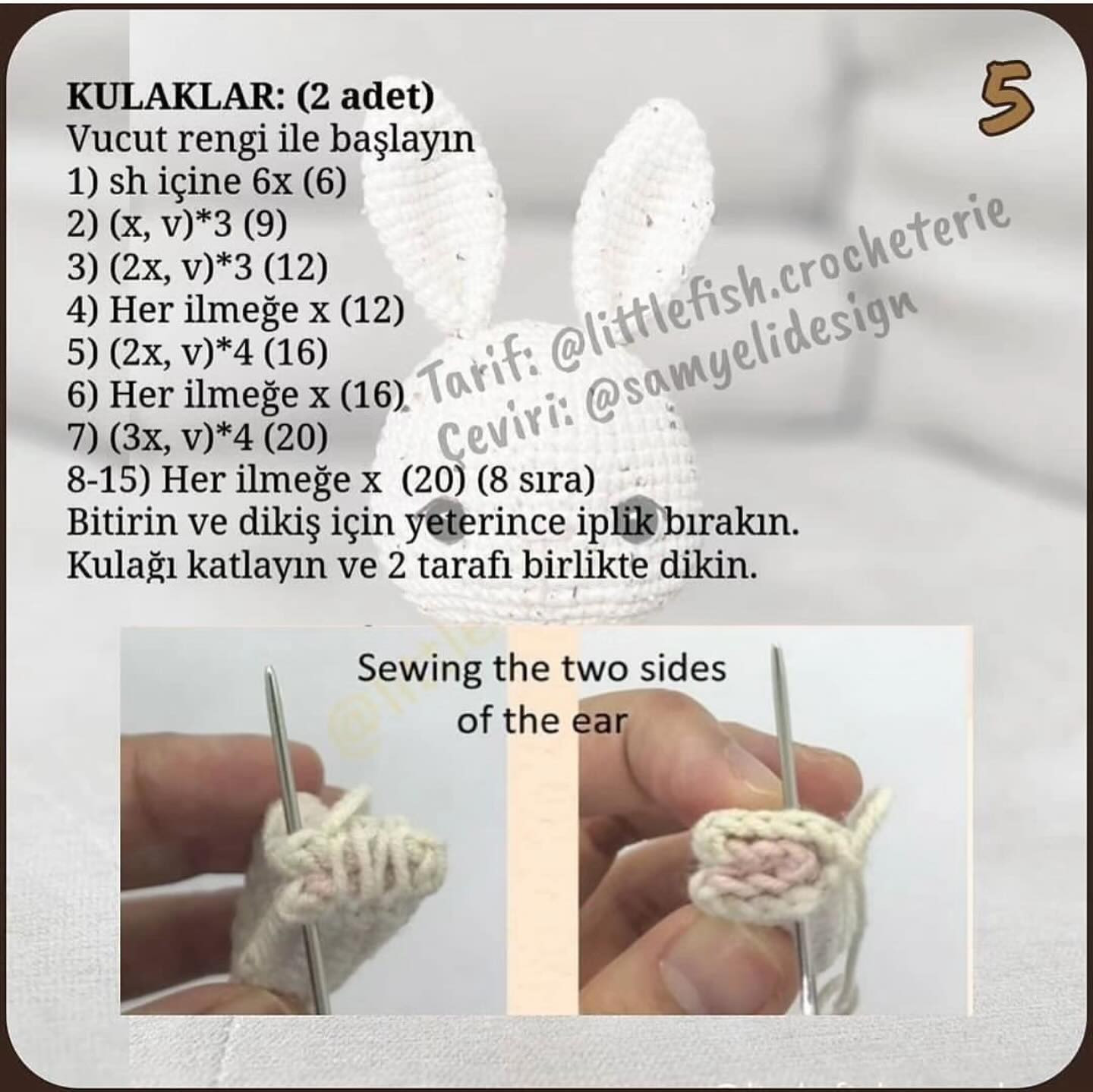 Küçük Tavşan FINDIK Amigurumi Tarifi: Ücretsiz ve Kolay Yapım