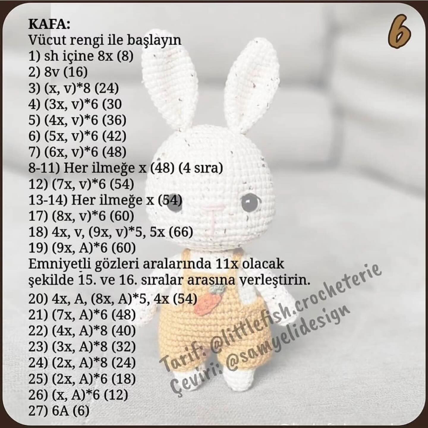 Küçük Tavşan FINDIK Amigurumi Tarifi: Ücretsiz ve Kolay Yapım
