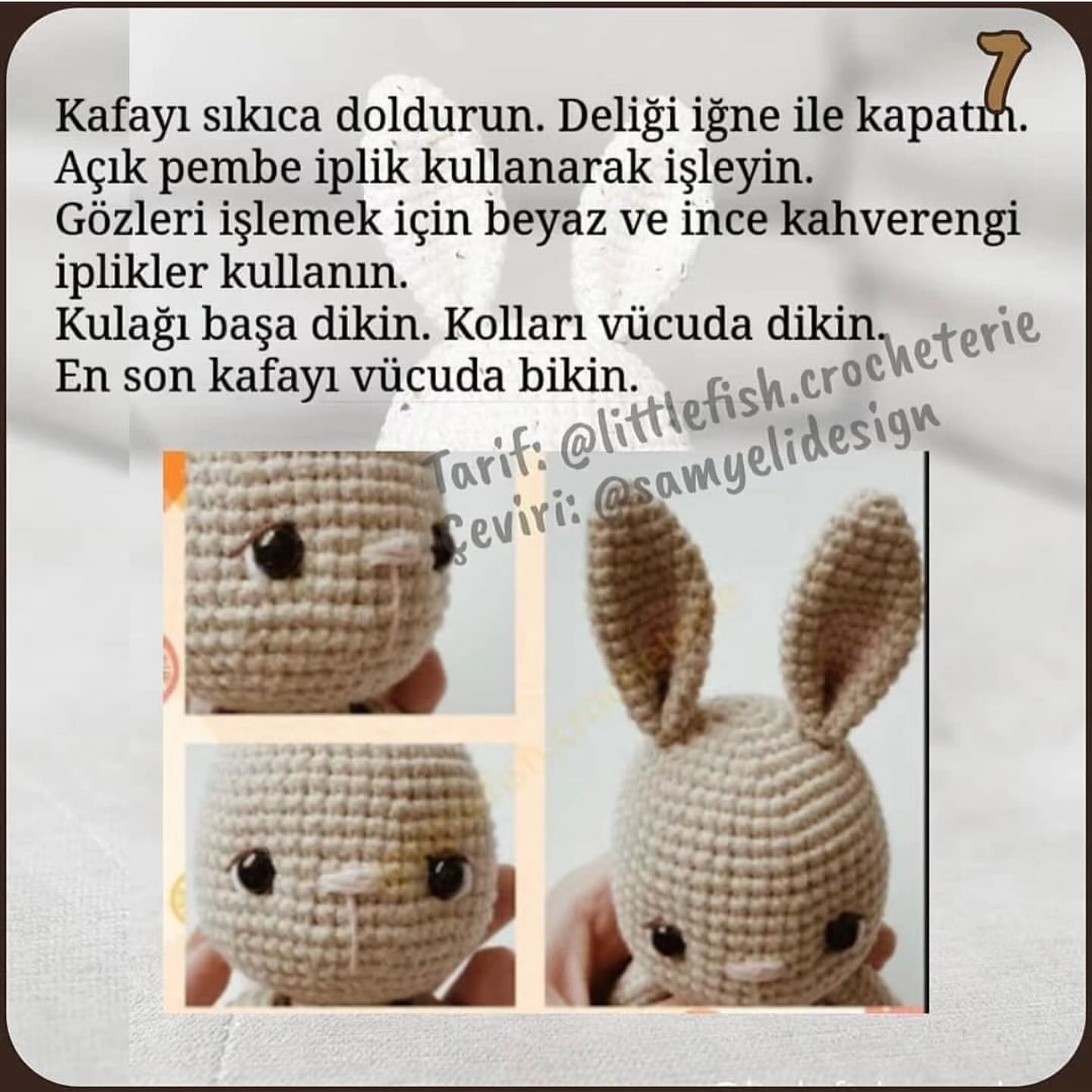 Küçük Tavşan FINDIK Amigurumi Tarifi: Ücretsiz ve Kolay Yapım