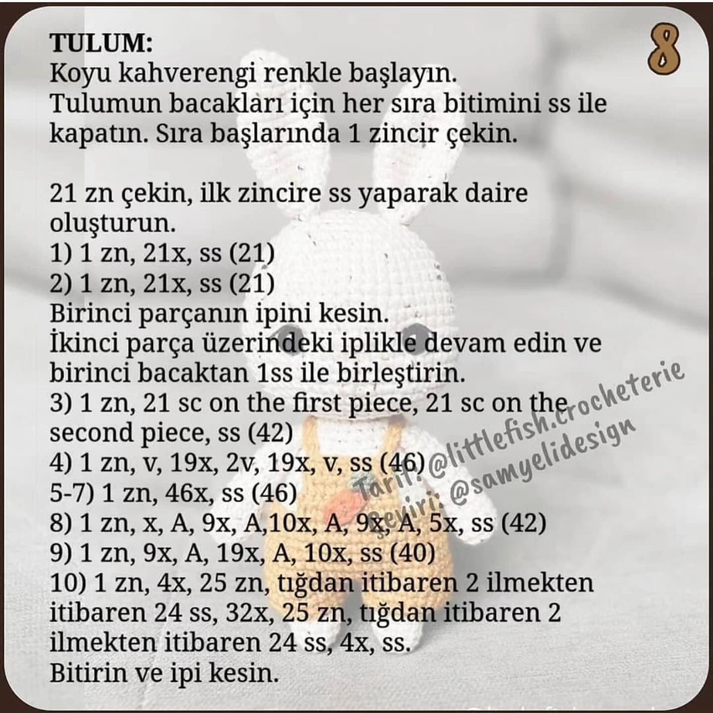Küçük Tavşan FINDIK Amigurumi Tarifi: Ücretsiz ve Kolay Yapım