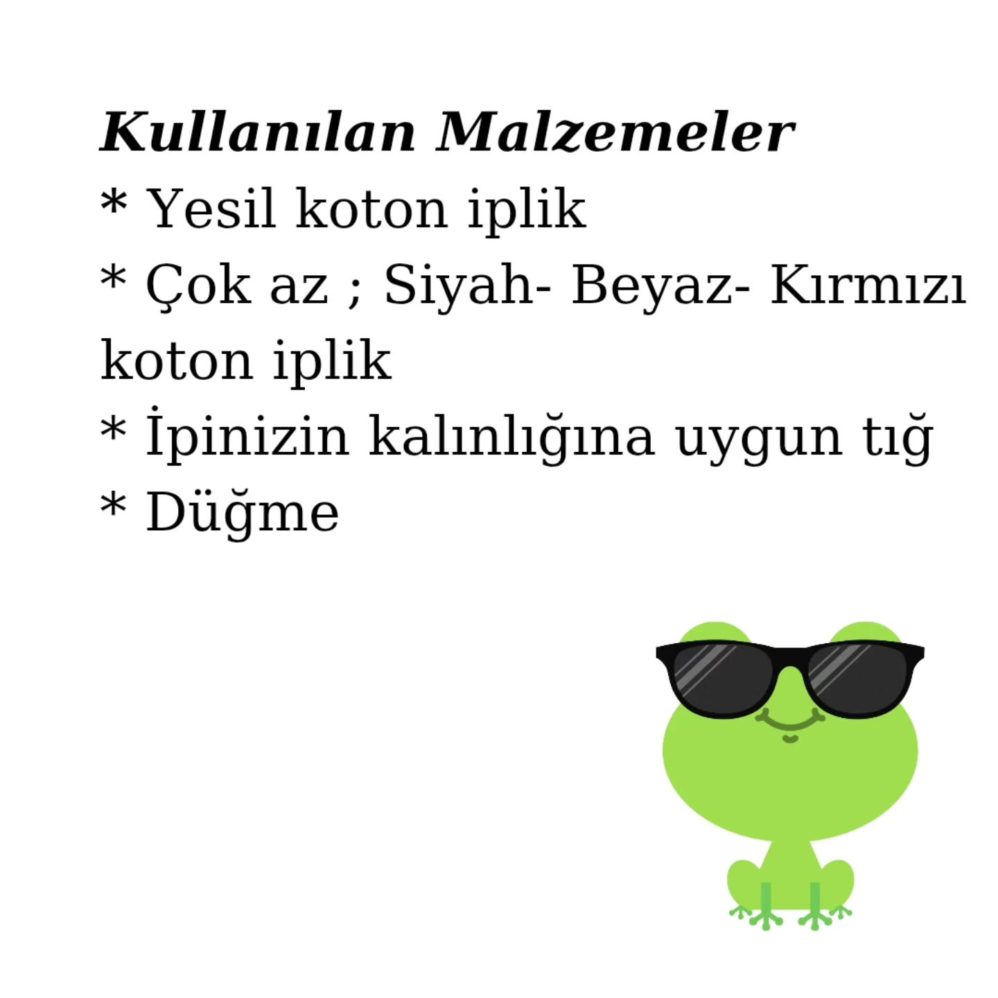Kurbağa Şeklinde Gözlük Kılıfı İçin Ücretsiz Tığ İşi Tarif