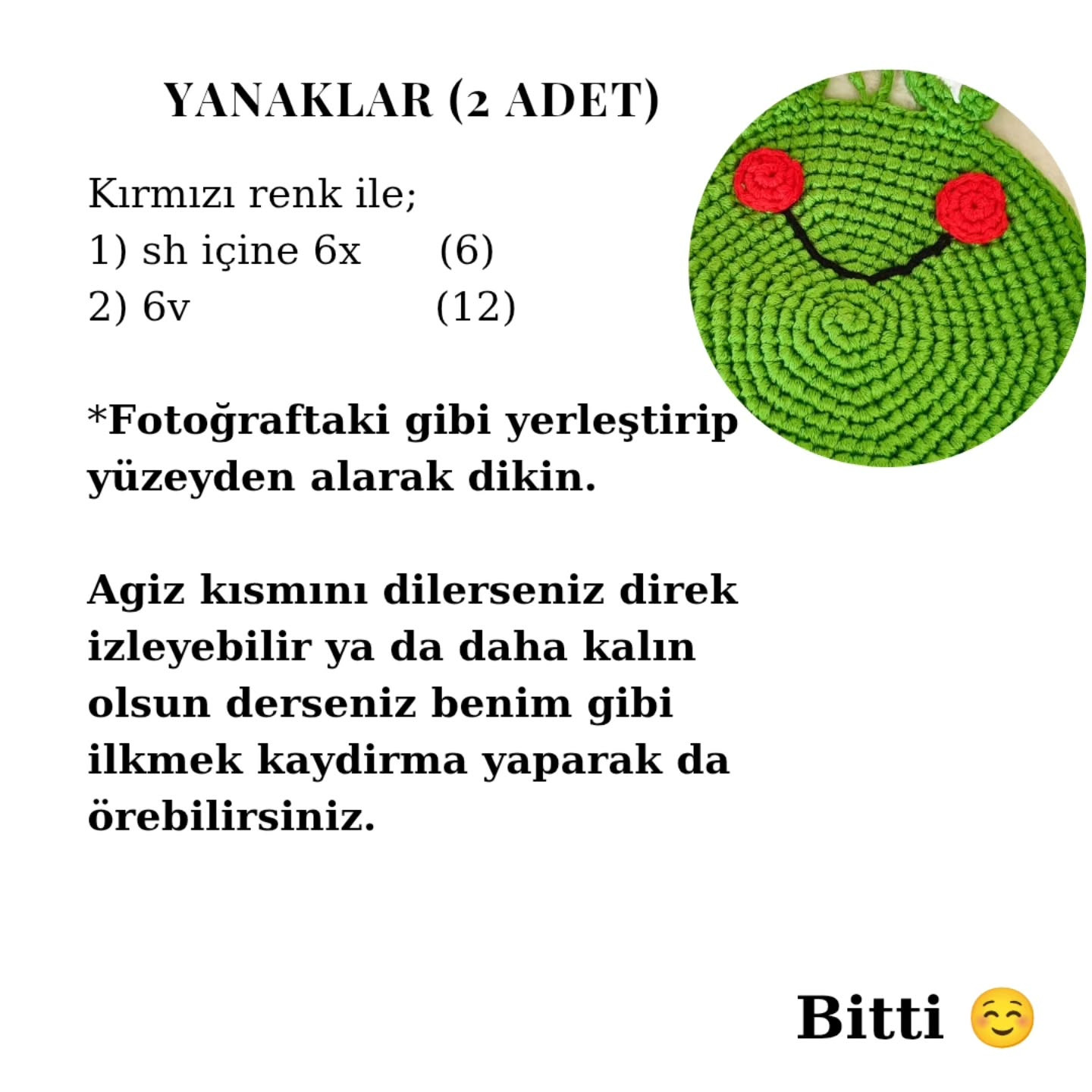 Kurbağa Şeklinde Gözlük Kılıfı İçin Ücretsiz Tığ İşi Tarif