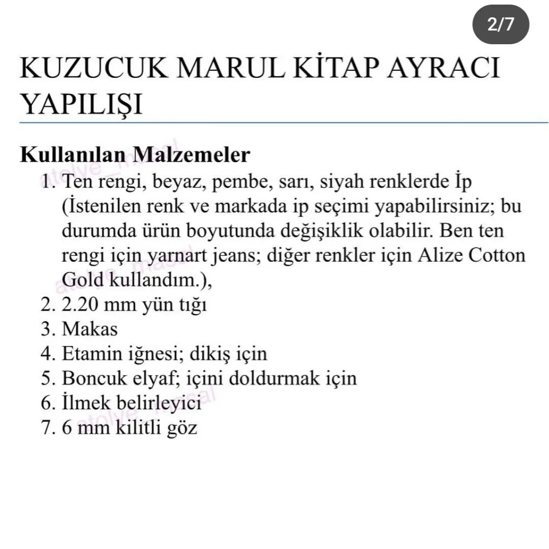 Kuzu Şeklinde Sevimli Kitap Ayracı Makarna Tarifi